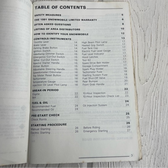 1991 Bombardier Skidoo Formula MX, Plus, Mach Operators Manual Snowmobile - Picture 4 of 8